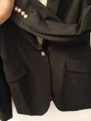 Blazer Zara Donna Nero Taglia M