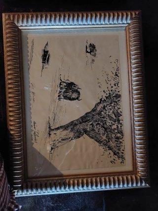 Cuadro Toro y Árbol de Cesar Palacios