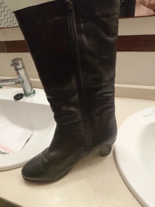 Botas de piel forradas negras