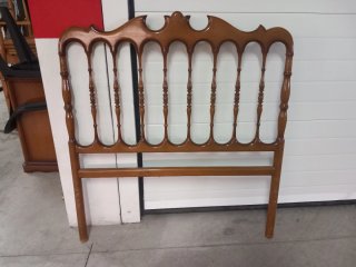 Cabezal cama antiguo madera 90