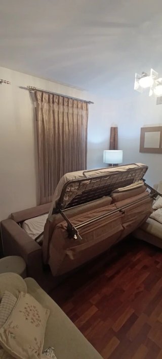 Sofá Cama Beige Tela