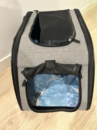 Transportín perros y gatos Trixie con Ruedas Gris