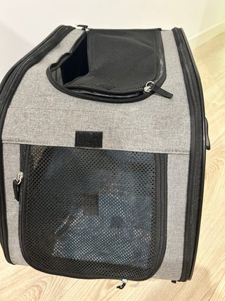 Transportín perros y gatos Trixie con Ruedas Gris