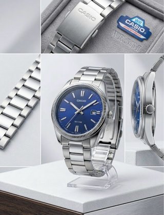 Reloj Casio Acero Azul WR 30M
