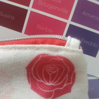 Beauty bag Lancôme bianco fucsia