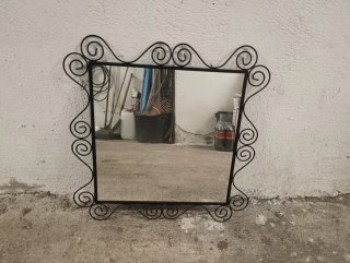 Espejo de pared decorativo negro