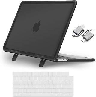 MOSISO Funda MacBook Air 13,6" Negra con Soporte
