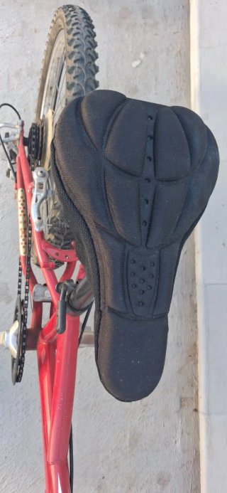Bicicleta roja Decathlon niña 12 años