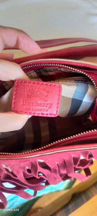 Borsa con frange e fantasia scozzese
