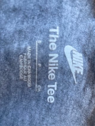 T-shirt Nike Grigia Logo Ricamato Taglia S