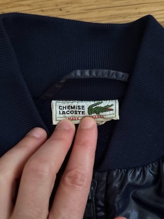 Bomber Lacoste Vintage Made in France Azul
