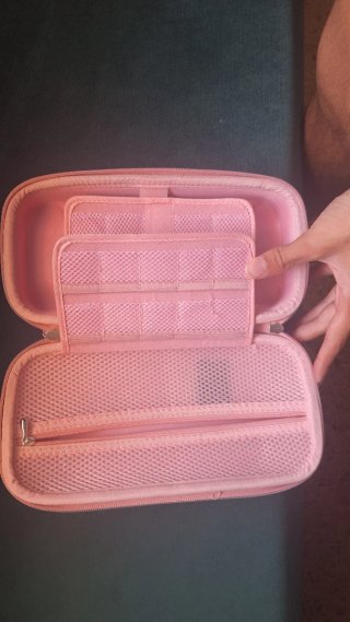 Estuche Rosa + fundas protectotas Nintendo