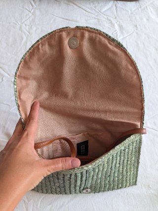 Bolso Clutch MSK Esparto Verde