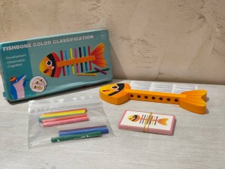 Pez de madera educativo método Montessori