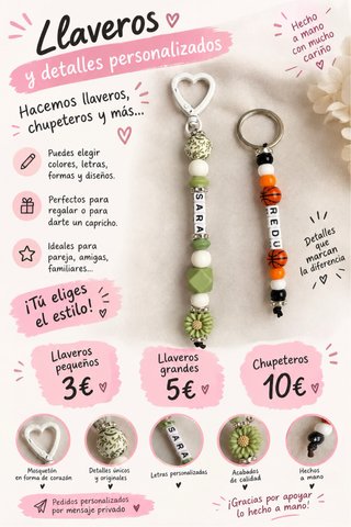 Llaveros personalizados hechos a mano