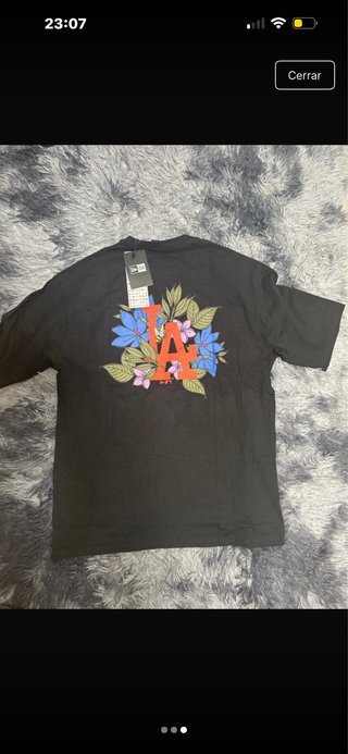 Camiseta New Era LA Dodgers Floral Negra Talla M