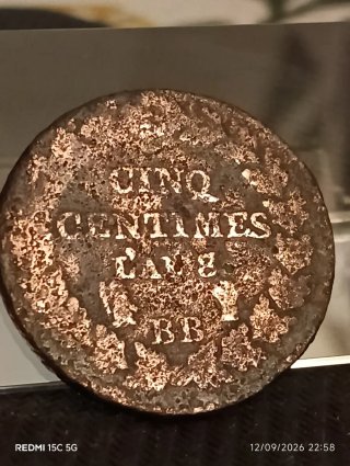 ✳️Moneda antigua Francia 1798 revolución Francesa