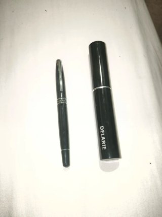Bolígrafo Rollerball Negro y Plata DELABIE