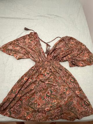 Vestido corto estampado boho