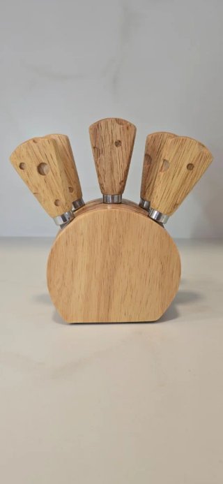 Set de Cuchillos para Queso Madera y Metal