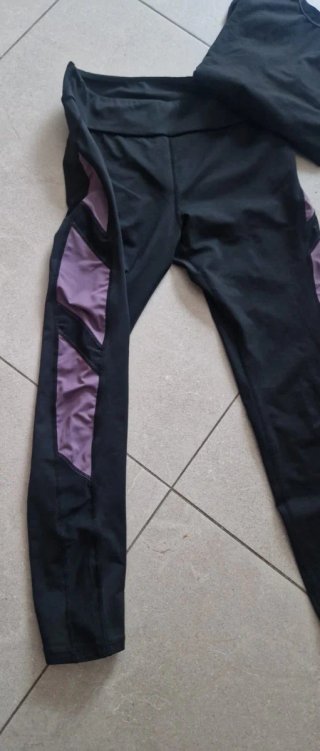 Completo allenamento donna nero/viola