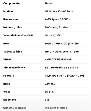 HP Victus Portátil gaming