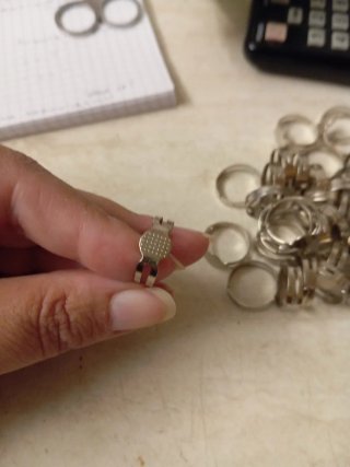 Basi per anelli colore argento