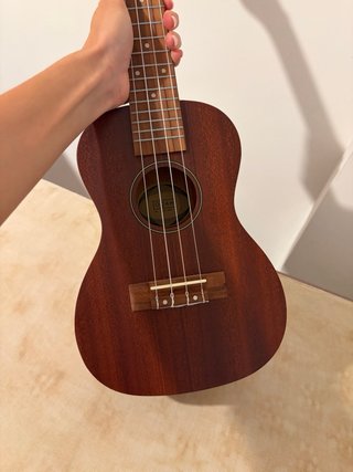 Ukelele de madera oscura