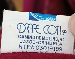 Abrigo chaquetón marinero burdeos talla L 80% Lana