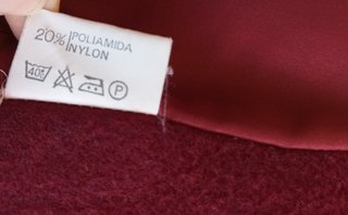 Abrigo chaquetón marinero burdeos talla L 80% Lana