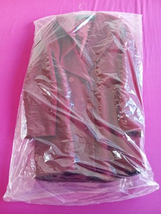 Abrigo chaquetón marinero burdeos talla L 80% Lana