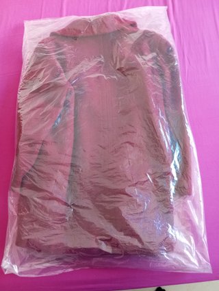 Abrigo chaquetón marinero burdeos talla L 80% Lana