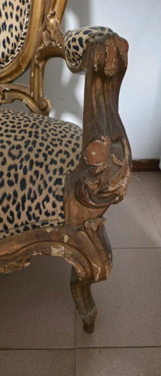 Sillón Barroco Luis XV Estilo Leopardo