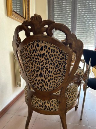 Sillón Barroco Luis XV Estilo Leopardo