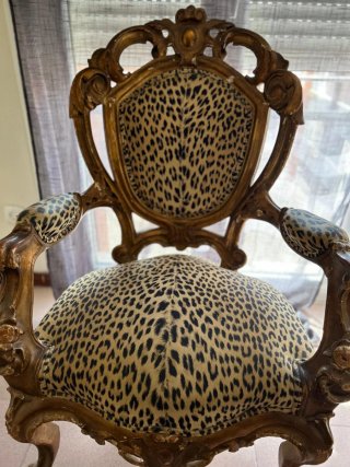 Sillón Barroco Luis XV Estilo Leopardo