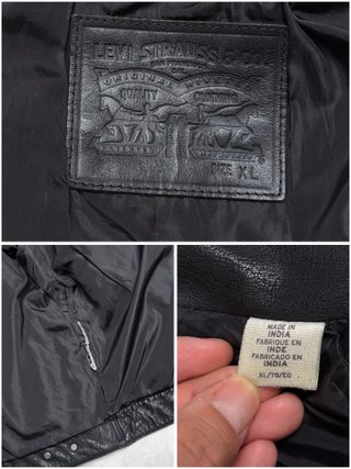 Cazadora Levi's Piel Búfalo Talla XL Negra
