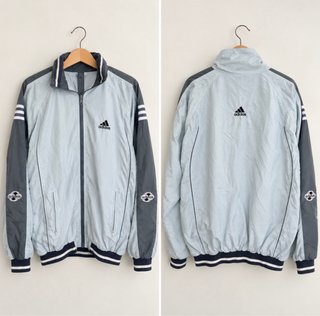 Chaqueta Adidas Vintage Azul y Gris