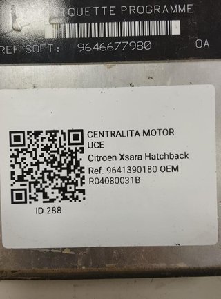 Centralita motor uce citroen r04080031b xsara 288