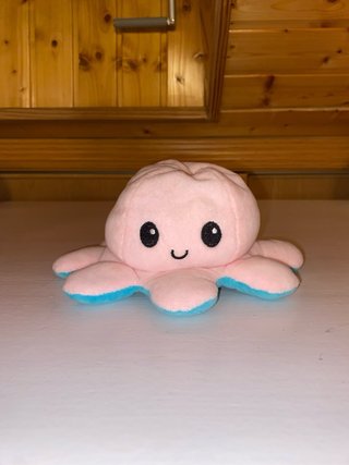 Pulpo Peluche Reversible Azul Rosa