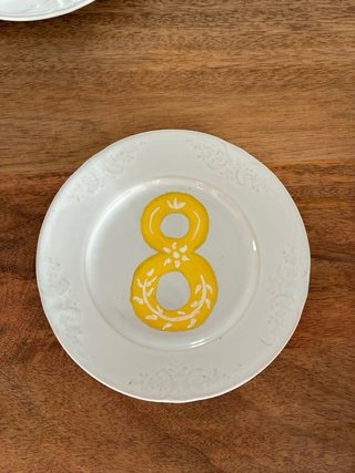 Lote Marcasitios / Números de Mesa Boda - Platos