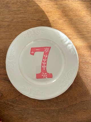 Lote Marcasitios / Números de Mesa Boda - Platos