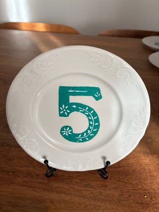 Lote Marcasitios / Números de Mesa Boda - Platos