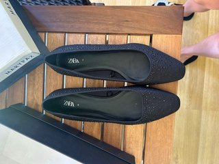 Bailarinas Zara negras con pedrería