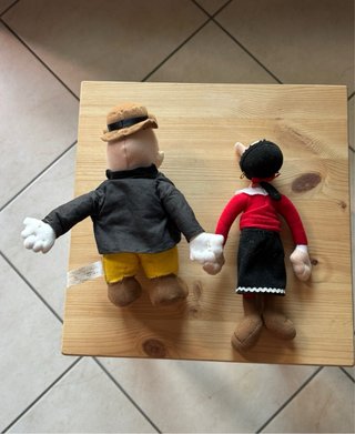 Peluche Poldo e Olivia Vintage
