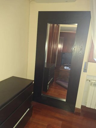 Espejo de pared grande con marco madera