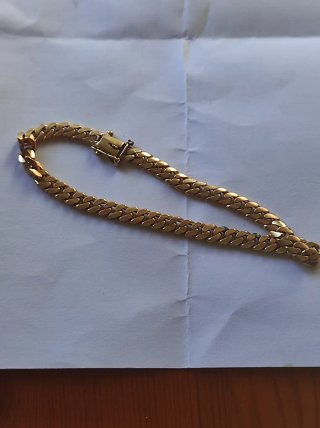 Pulsera esclava oro de dieciocho quilates