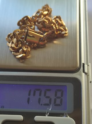 Pulsera esclava oro de dieciocho quilates