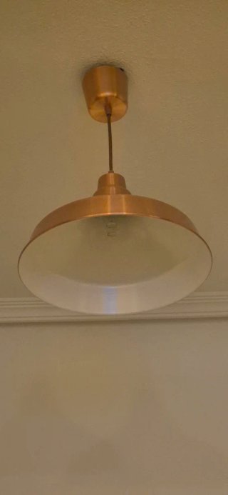 Lámpara de techo colgante cobre y cristal