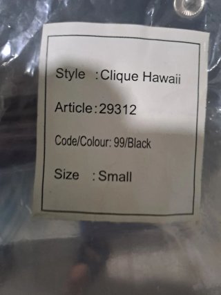 Canottiera Clique nera vintage taglia S/36