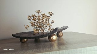 Vassoio decorativo in finta pietra ardesia
